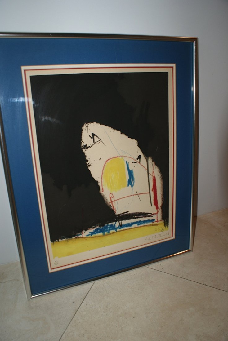 Robert Motherwell (1915-1991) signed and numbered litho: Robert Motherwell (1915 - 1991)Print in Colors Signed Lower Right and numbered lower left 113/ 20020 1/4 x 15 1/2 inches (image)28 1/2 x 23 inches (frame)Provenance:Collection of Dr. Bob Liebesknd