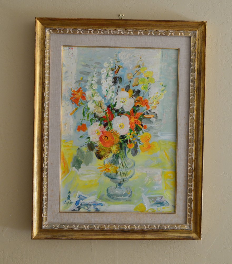 Le Pho (Vietnamese / 1907 - 2001) O/C - still life - 25: Le Pho (Vietnam/ France/ US 1907 - 2001) 25 x 18 inches painting size 33 x 26 frame size Very good conditionSigned lower left - Provenance: Texas Estate, same family for 40 yearsLê Phổ (1907-20