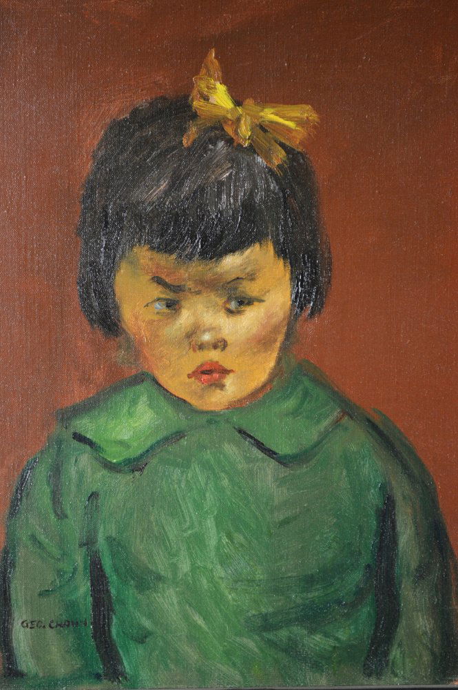 George Chann(Chinese/American (1913 - 1995) Portrait (1 of 8)