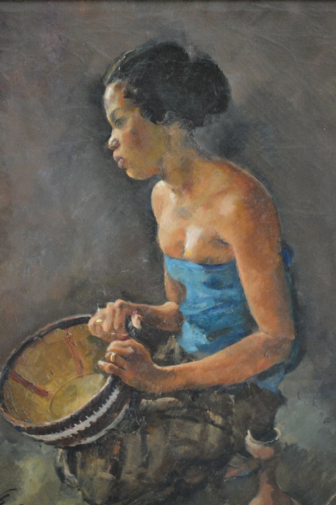 Roland Strasser (1895-1974) - Balinese Girl - O/C (1 of 9)