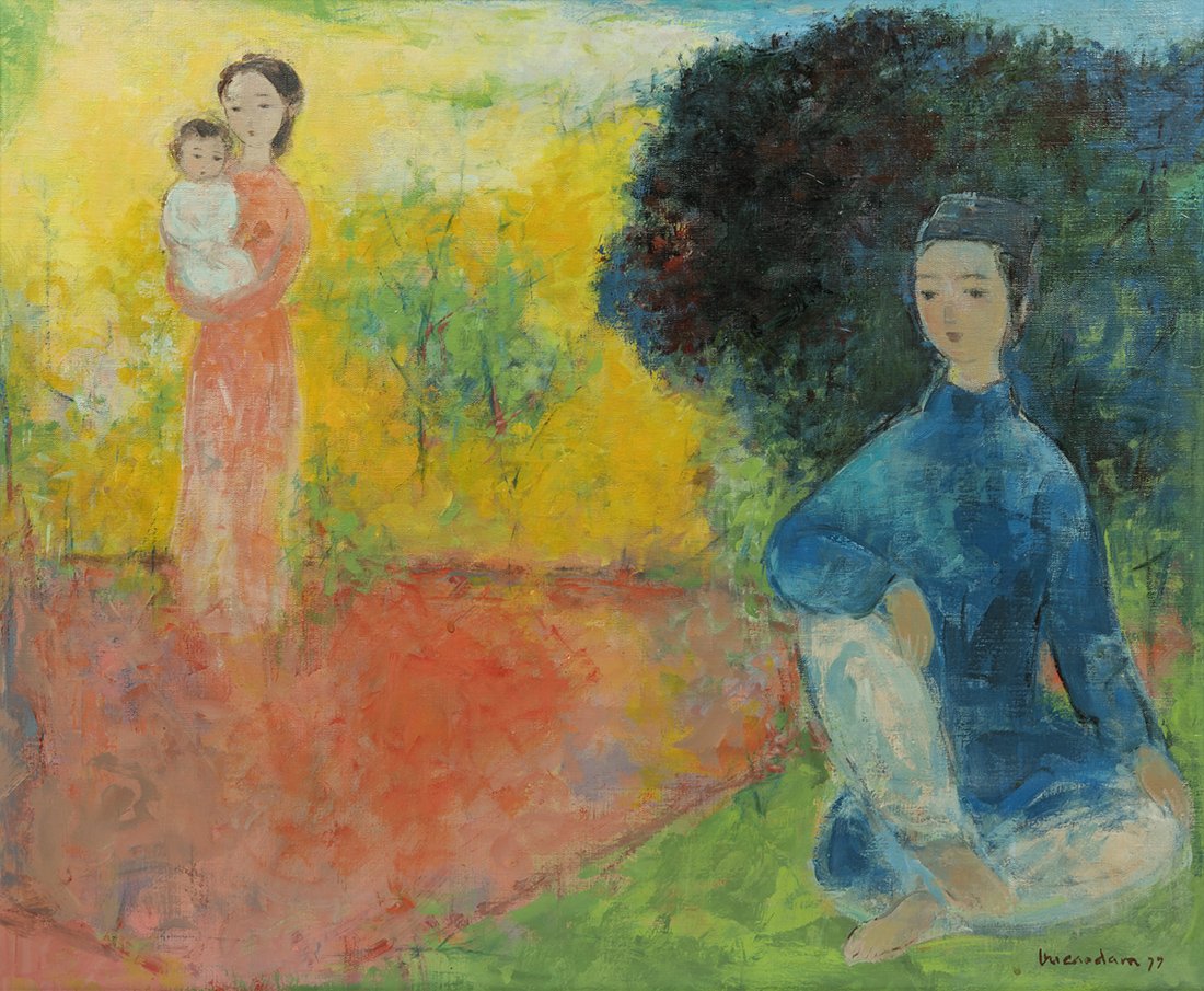 Vu Cao Dam (Vietnamese 1908 - 2000) Three Figures, 1977 (1 of 10)