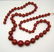 rare vintage graguated lucite red beads necklace - 2