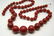 rare vintage graguated lucite red beads necklace - 3