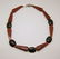 silver tone glass necklace