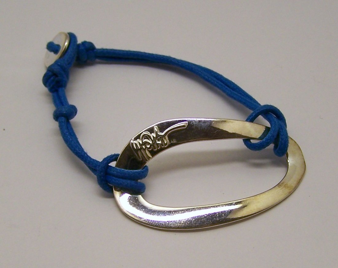 IPPOLITA sterling silver leather bracelet: measures 7" long by 1 1/16" wide, weights 9 grams, in great condition