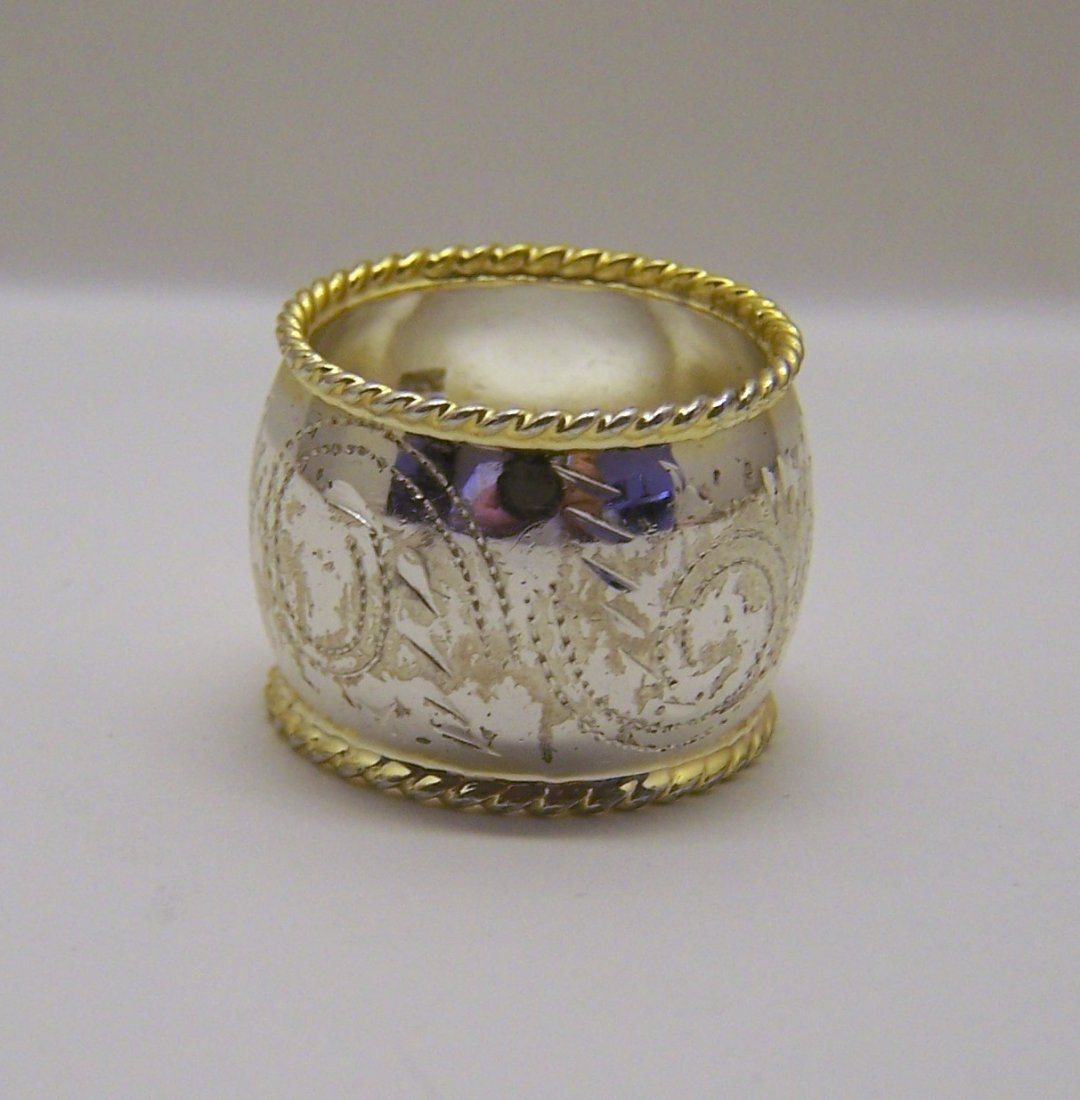 AMS sterling silvee cigar band ring: top of the ring measures 5/8" wide, weights 5.9 grams, size 7, in good condition