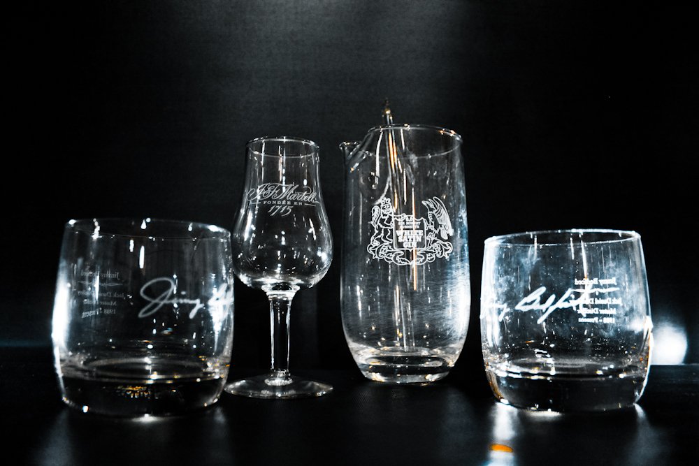 Vintage Barware Glass Burnetts Jack Daniels Jimmy: Vintage Barware Glass Burnetts Jack Daniels Jimmy Bedford