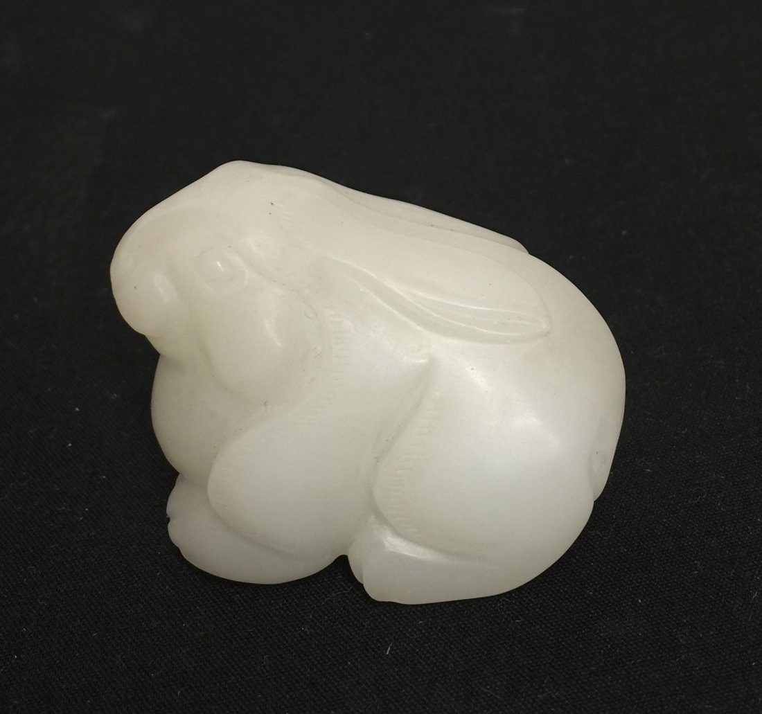 White jade rabbit. Probably Qing Period. (1 of 5)