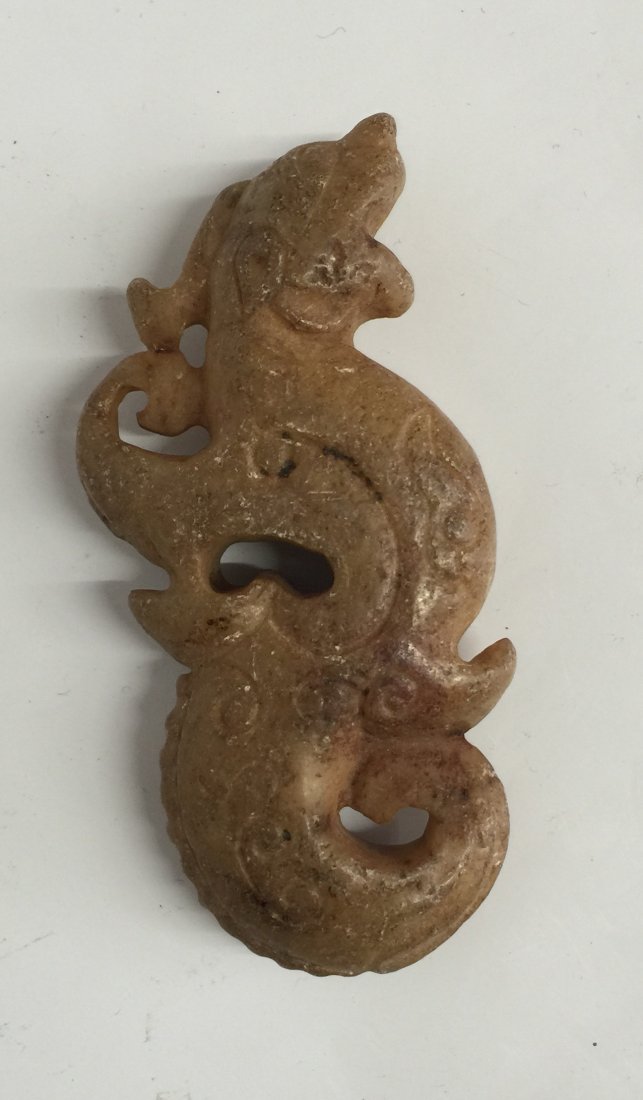 Archaic jade dragon. Han or Earlier. (1 of 2)