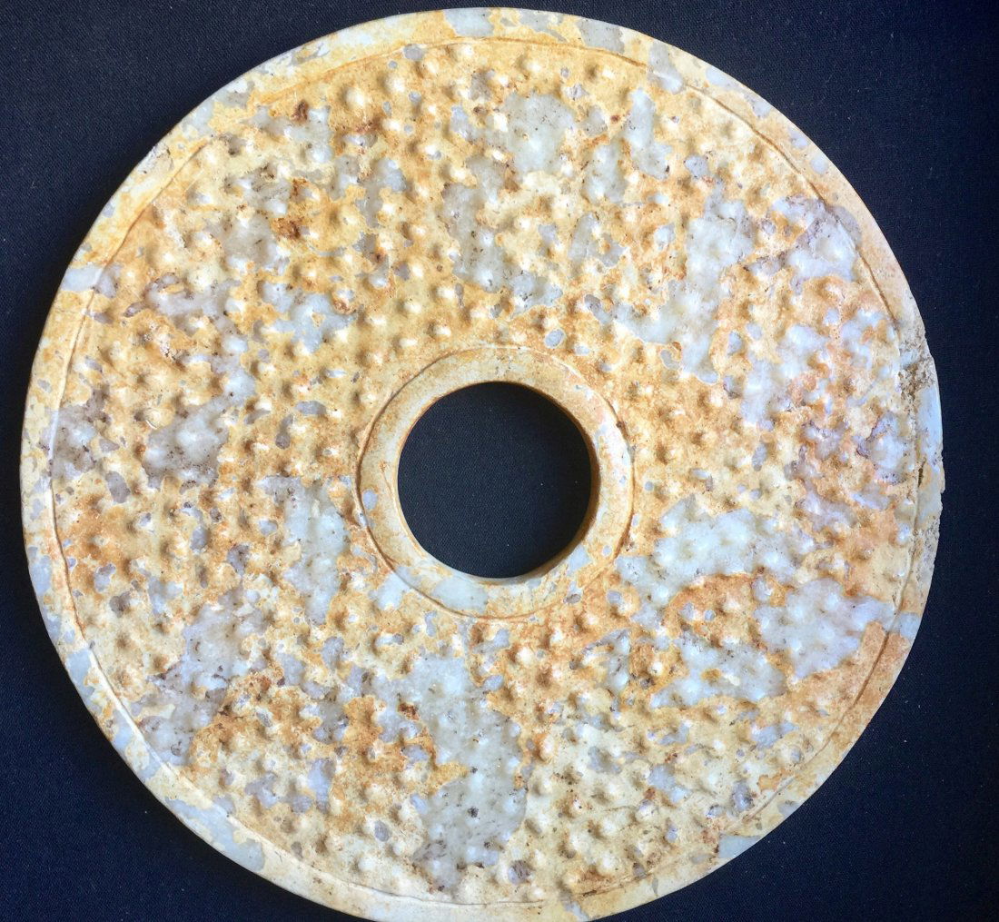 Archaic jade bi. Han/Warring States (1 of 3)