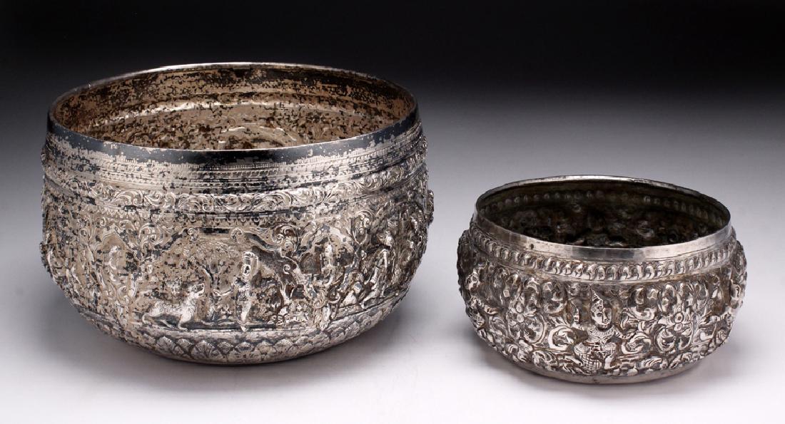 Two Thai Repousse Silver Bowls (1 of 11)