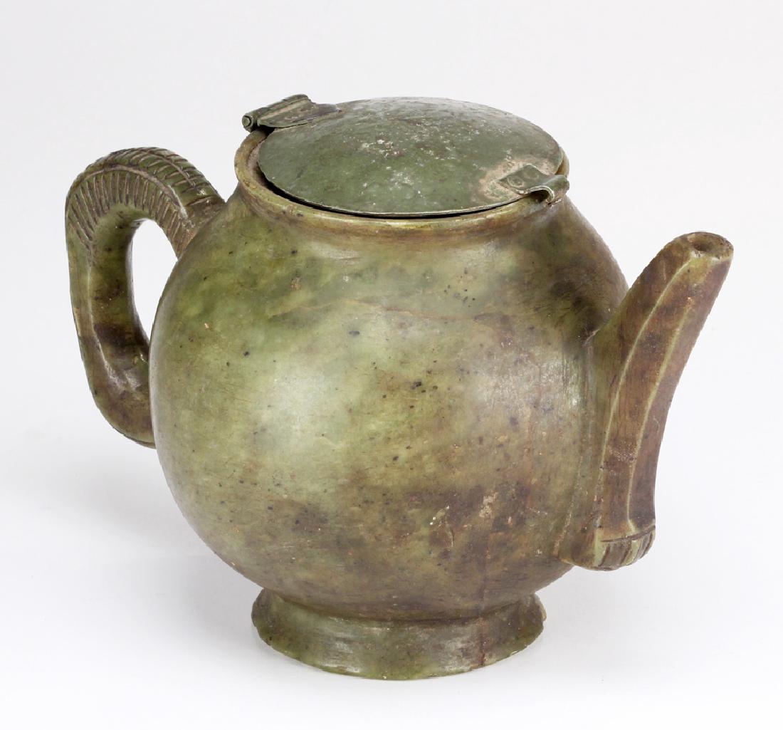 Indian 19th C. Soapstone Teapot D4SD2 (1 of 10)