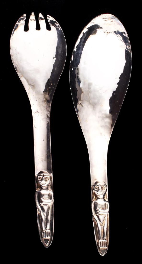 British Columbian Acme Silver Plate Salad Serving Set (1 of 5)