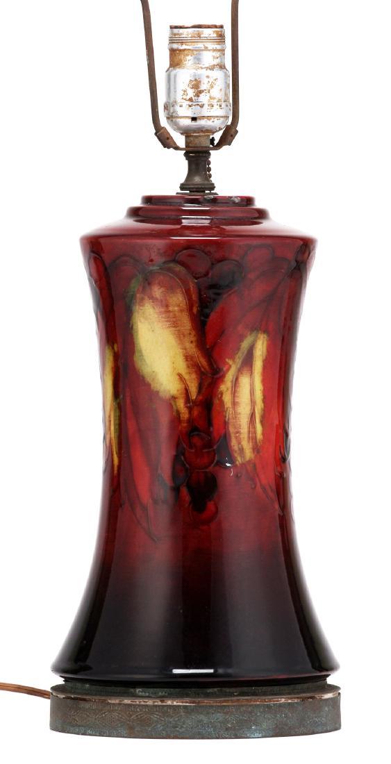 English William Moorcroft Flambe Pottery Lamp Base (1 of 9)