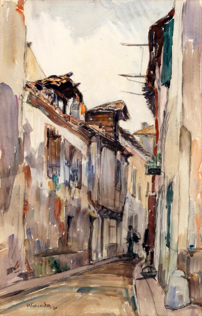 English Watercolor Street Scene (1 of 3)