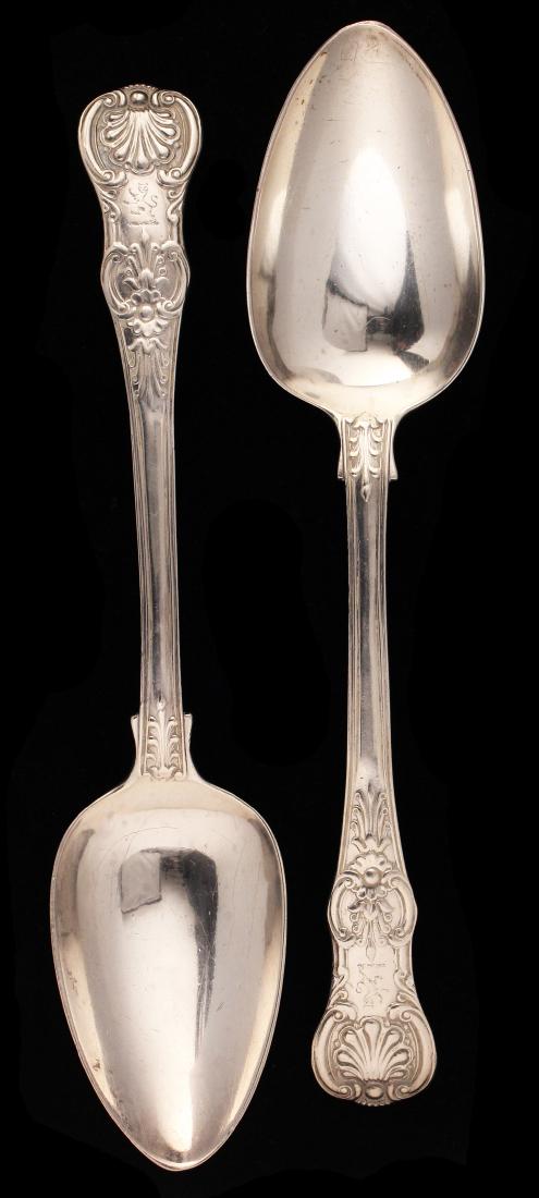 Two Irish Kings Pattern Sterling Silver Soup Spoons (1 of 5)