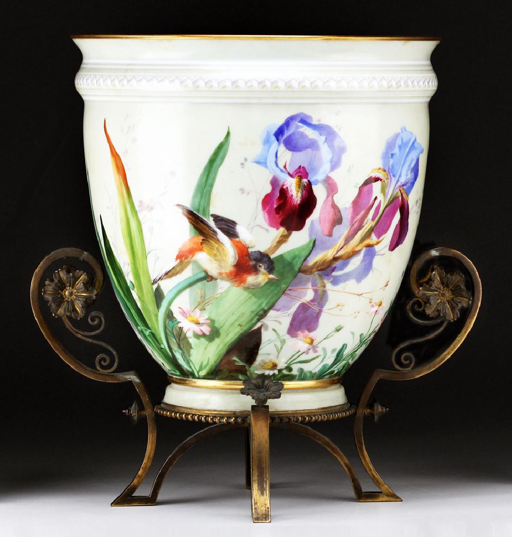 French 19th C. Baccarat Bronze Mounted Jardiniere (1 of 14)