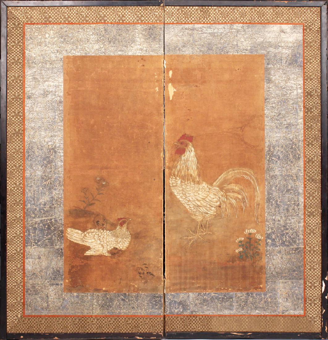 Japanese 19th C. Hand Painted Screen (1 of 5)