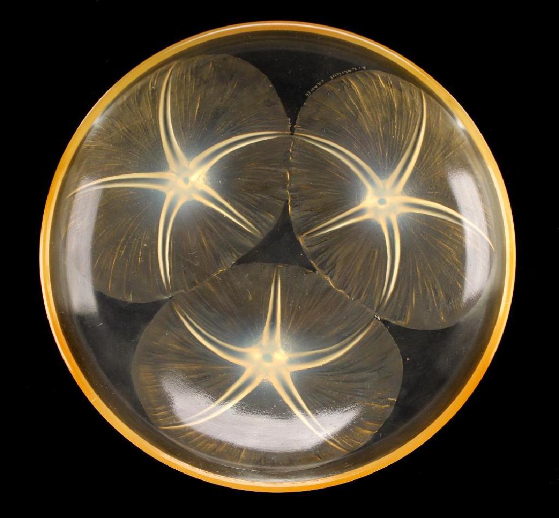 R. Lalique Opalescent  Yellow Volubilis Bowl (1 of 4)