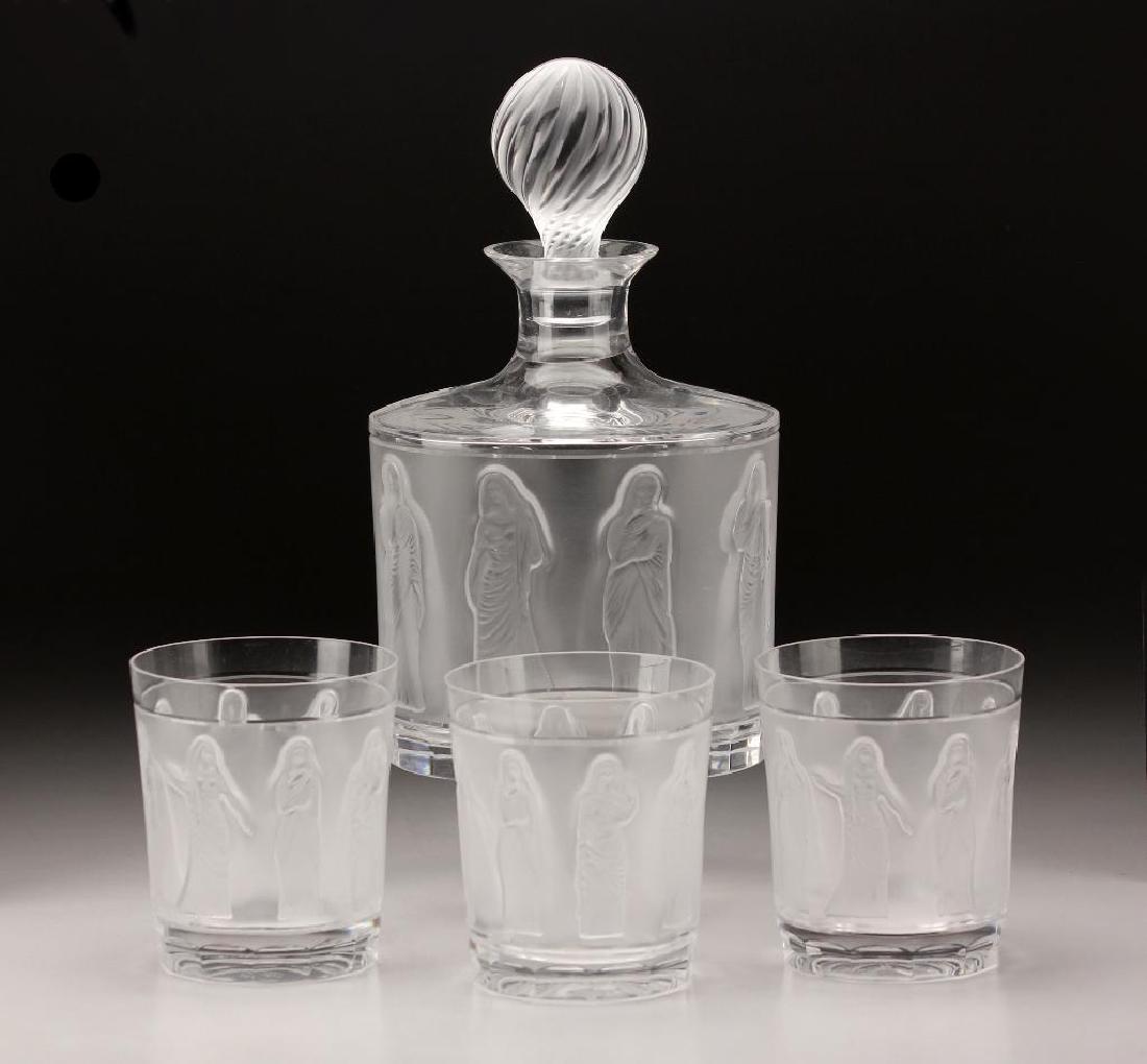 Lalique Femmes Crystal Decanter & 3 Tumblers (1 of 12)