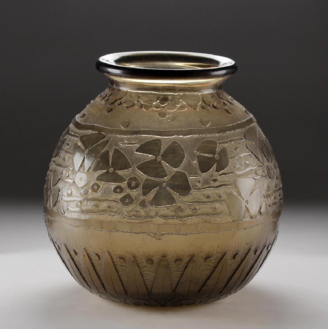 Large Muller Fres Art Glass Vase (AS IS) (1 of 9)