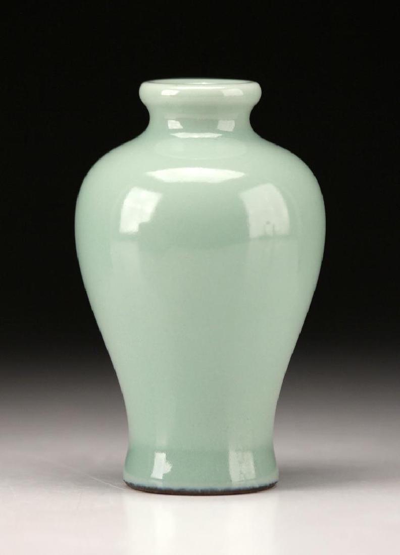 Chinese 19th C. Celadon Glaze Porcelain Meiping (1 of 5)
