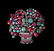 Jeweled Inset Floral Basket Brooch
