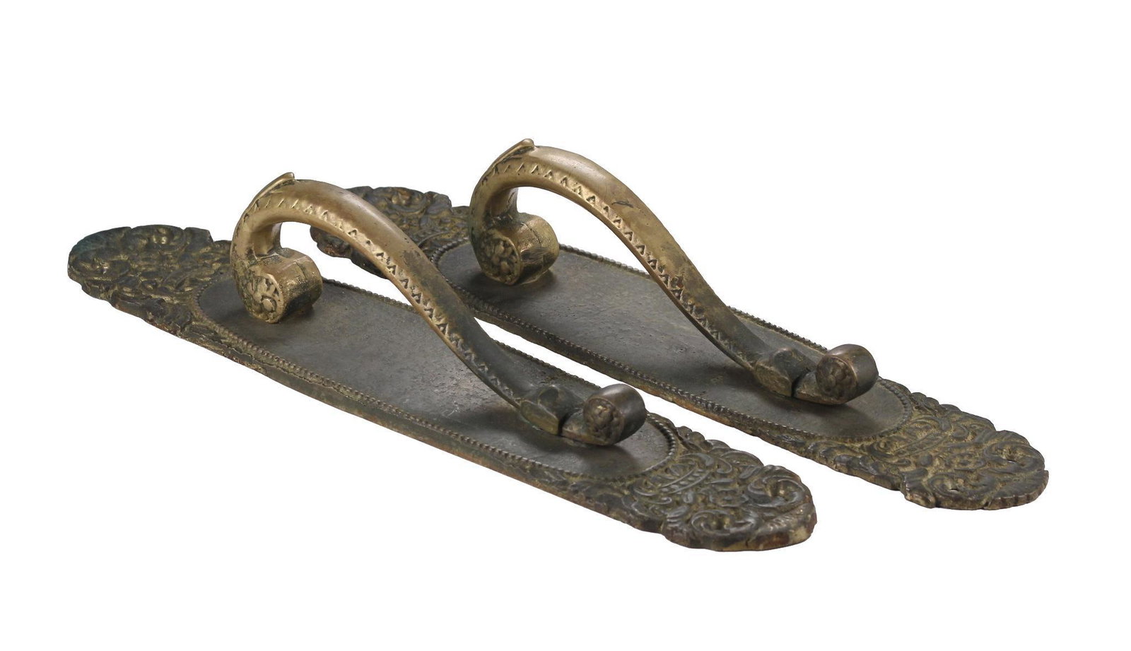 Two Bronze Door Handles (1 of 5)