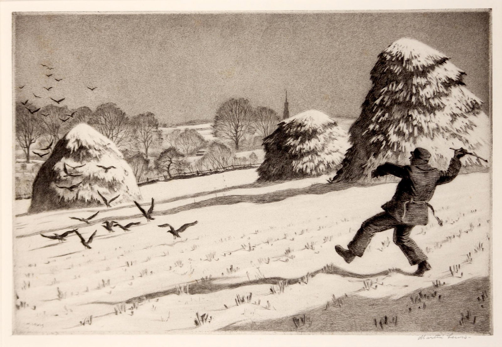 Martin Lewis (Amercian 1883-1962) Drypoint Angry Man (1 of 6)