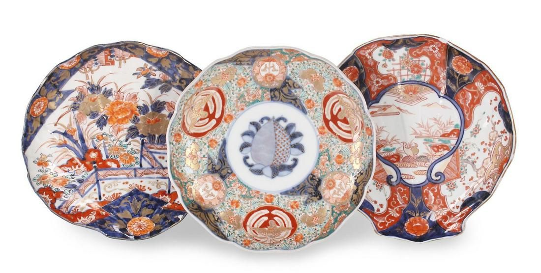 Three Japanese Meiji Period Imari Dishes (1 of 8)