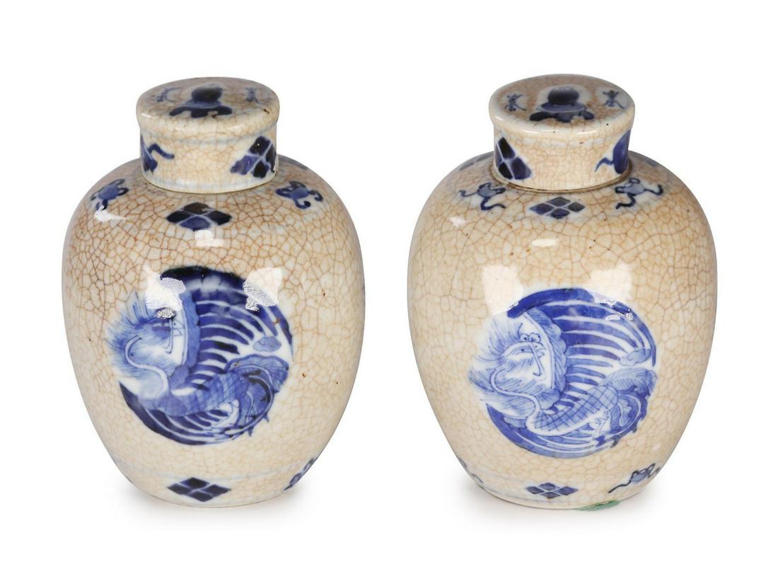 Pair of Chinese Qing Dynasty Ginger Jars (1 of 12)