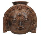 Large Nepalese 17th C. or Earlier Ceramic Head of