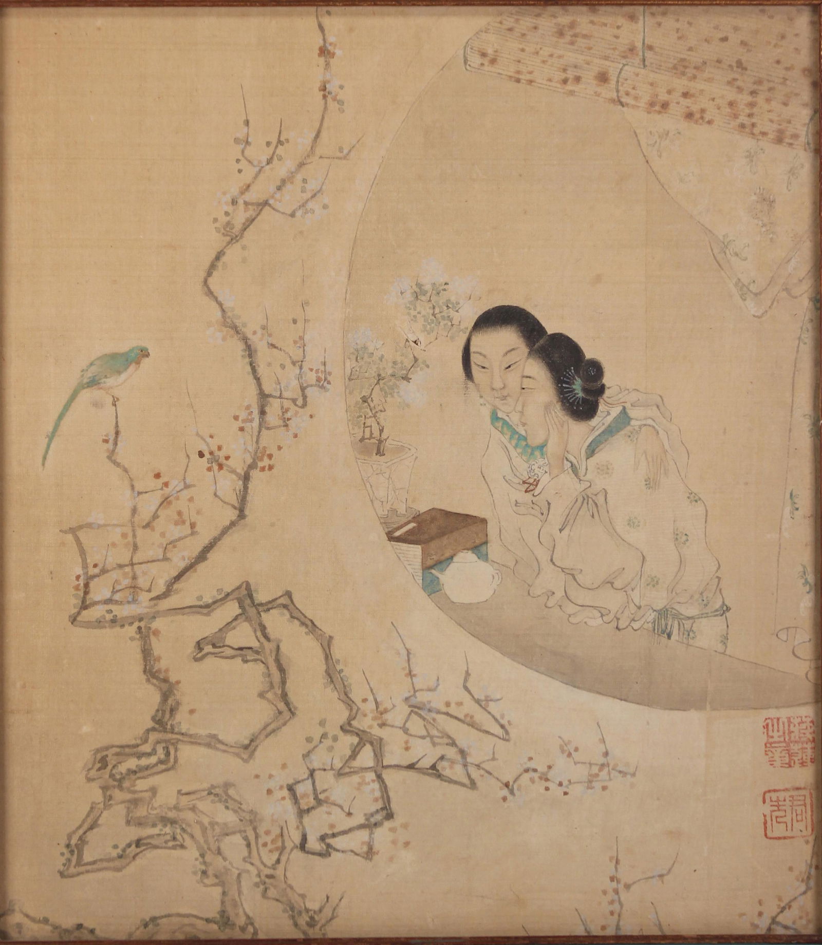 Jiang Lian (Chinese 1796-1840) Ink & Color on Silk (1 of 4)