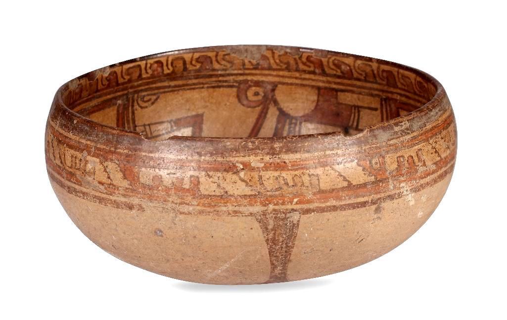 Pre-Columbian Polychorme Painted Ceramic Bowl (1 of 9)