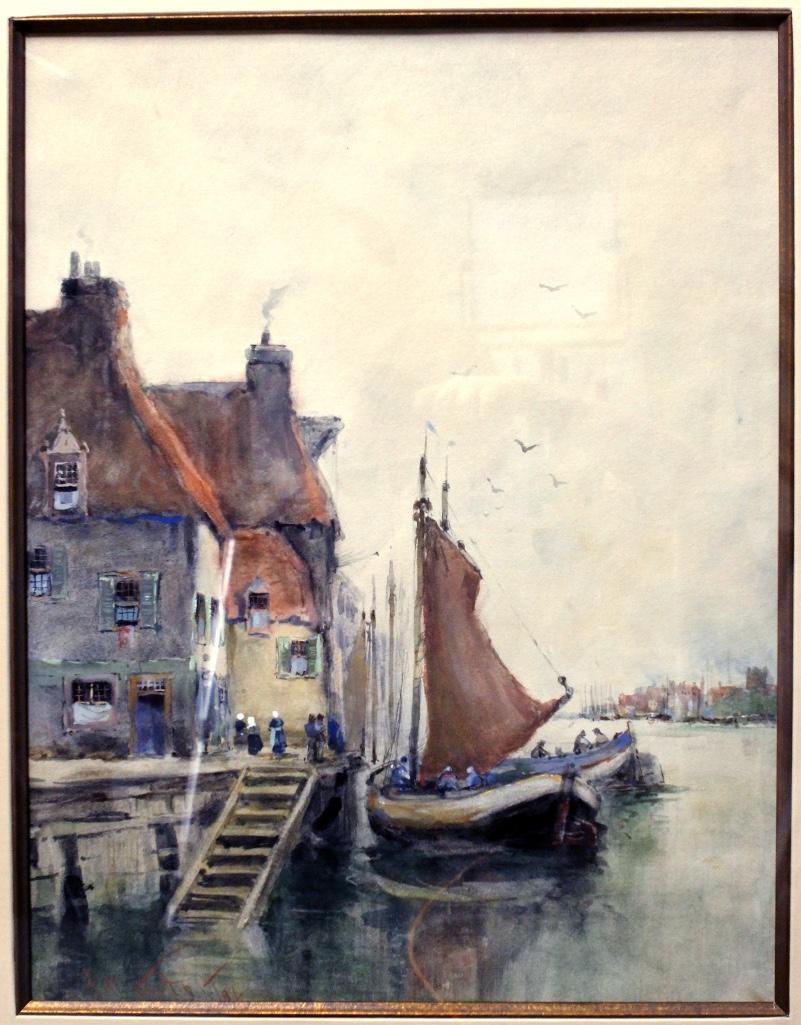 Illegibly Signed Dutch 19th C. Watercolor Dated 92 (1 of 3)