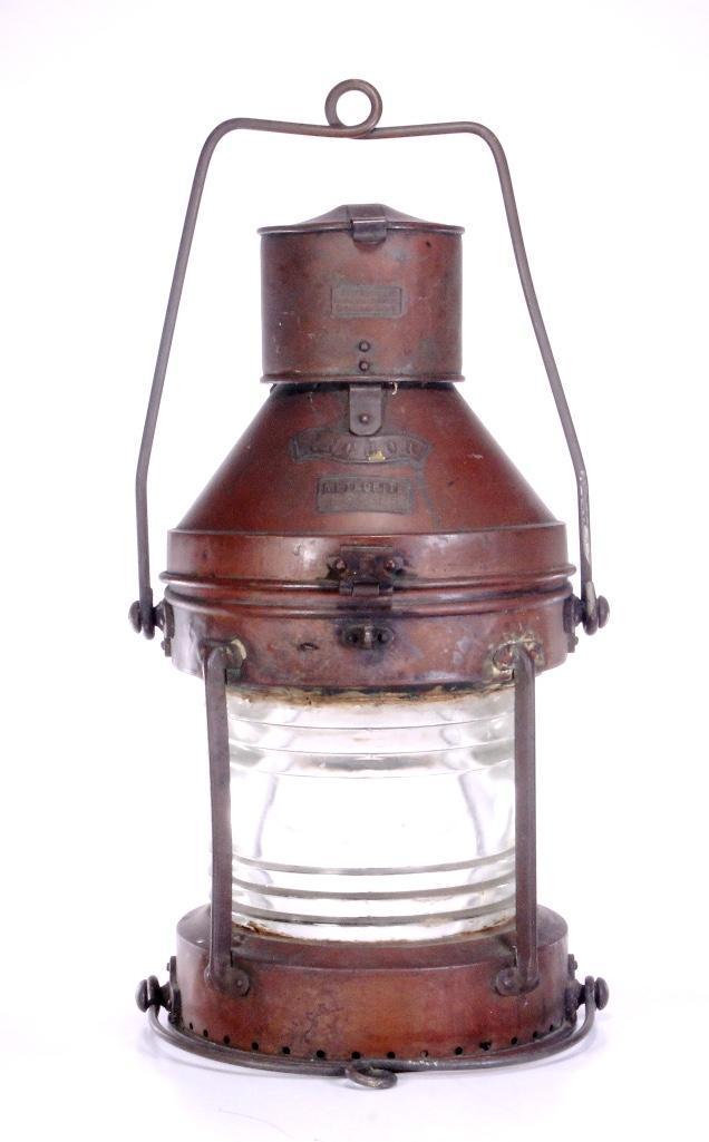 English Birmingham Copper Ships Lantern (1 of 5)