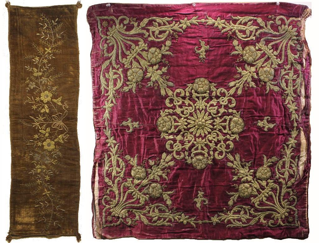 Two Continental 18th C. Embroidered Textile Panels (1 of 9)