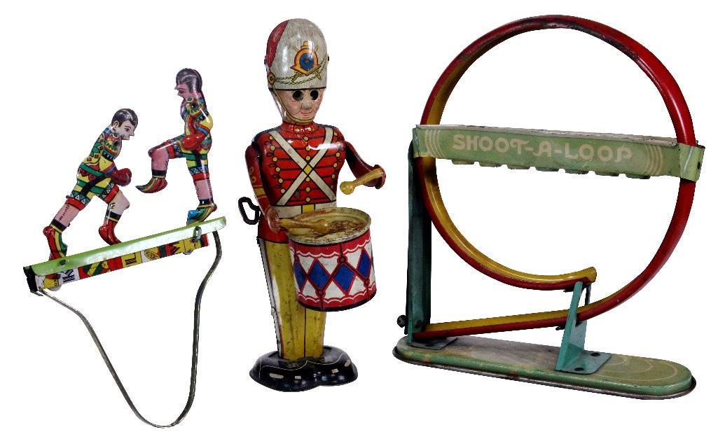 Three Vintage Tin Litho Toys (1 of 8)