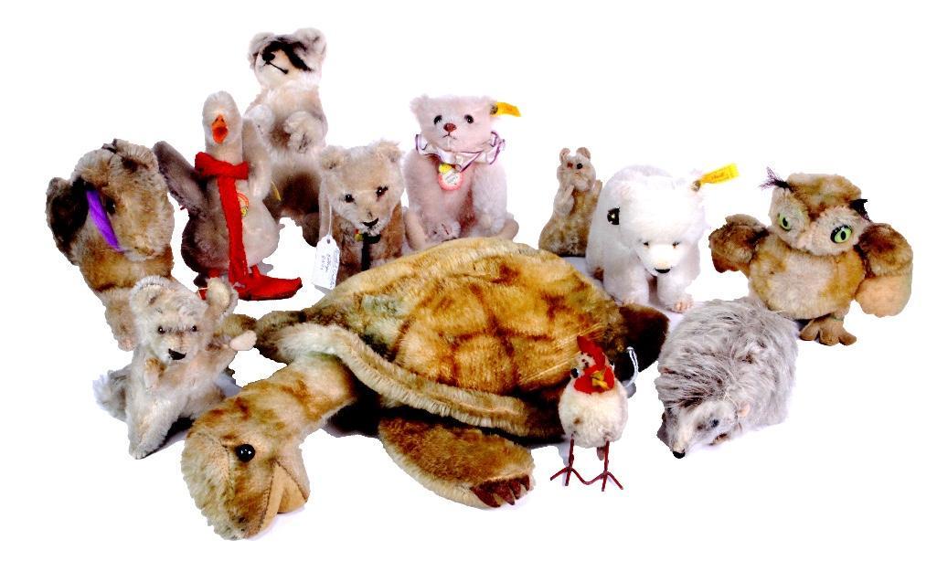 Twelve German Steiff Mohair Stuffed Animals (1 of 12)