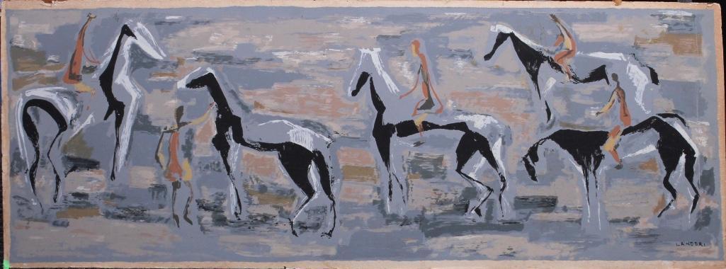 Eva Landori (Hungary, 1912-1987), Silk Screen Print (1 of 2)