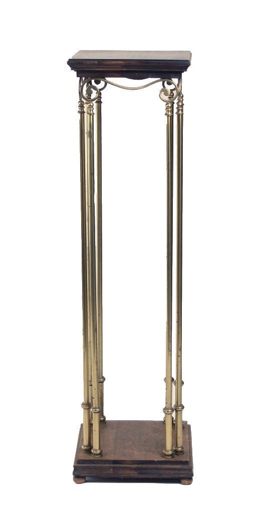 Brass & Wood Plant Stand (1 of 3)