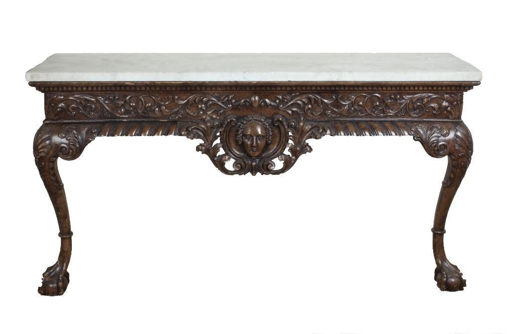 Irish 18th C. Walnut Console Table (1 of 13)
