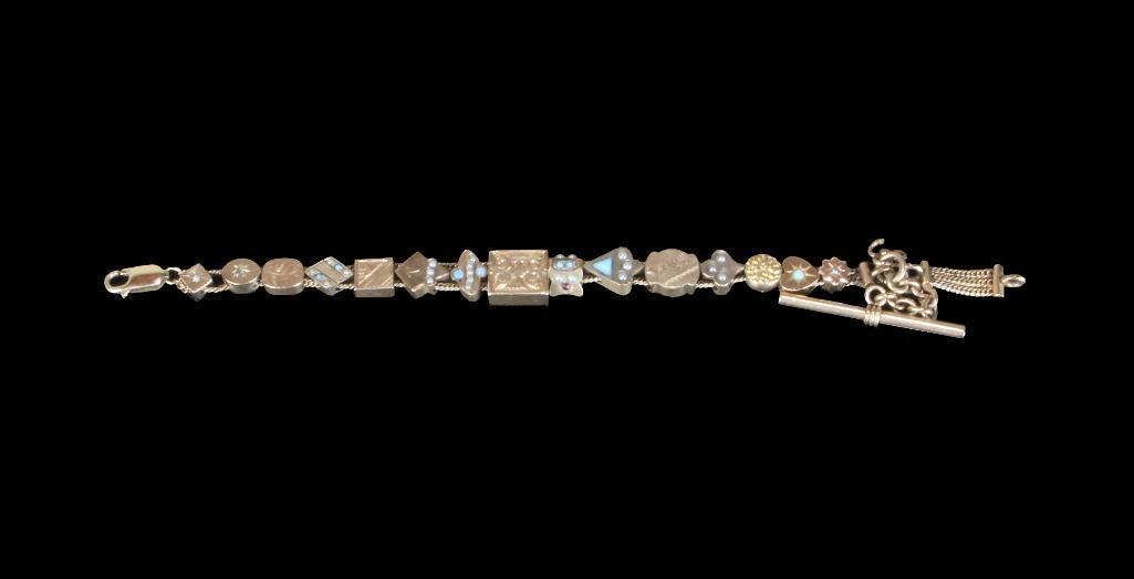 14K Yellow Gold Slide Charm Bracelet (1 of 4)