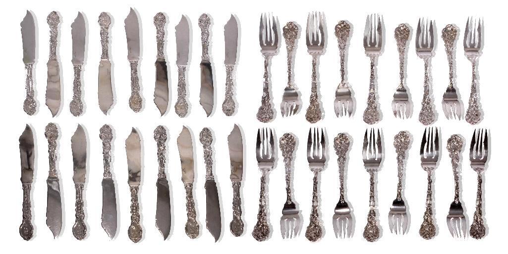 Gorham Sterling Versailles Fish Knife and Fork 36 pcs. (1 of 11)