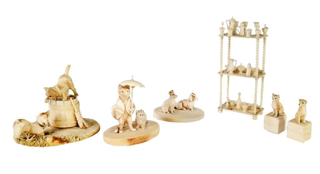 Collection of Miniature Ivory Collectibles (1 of 5)