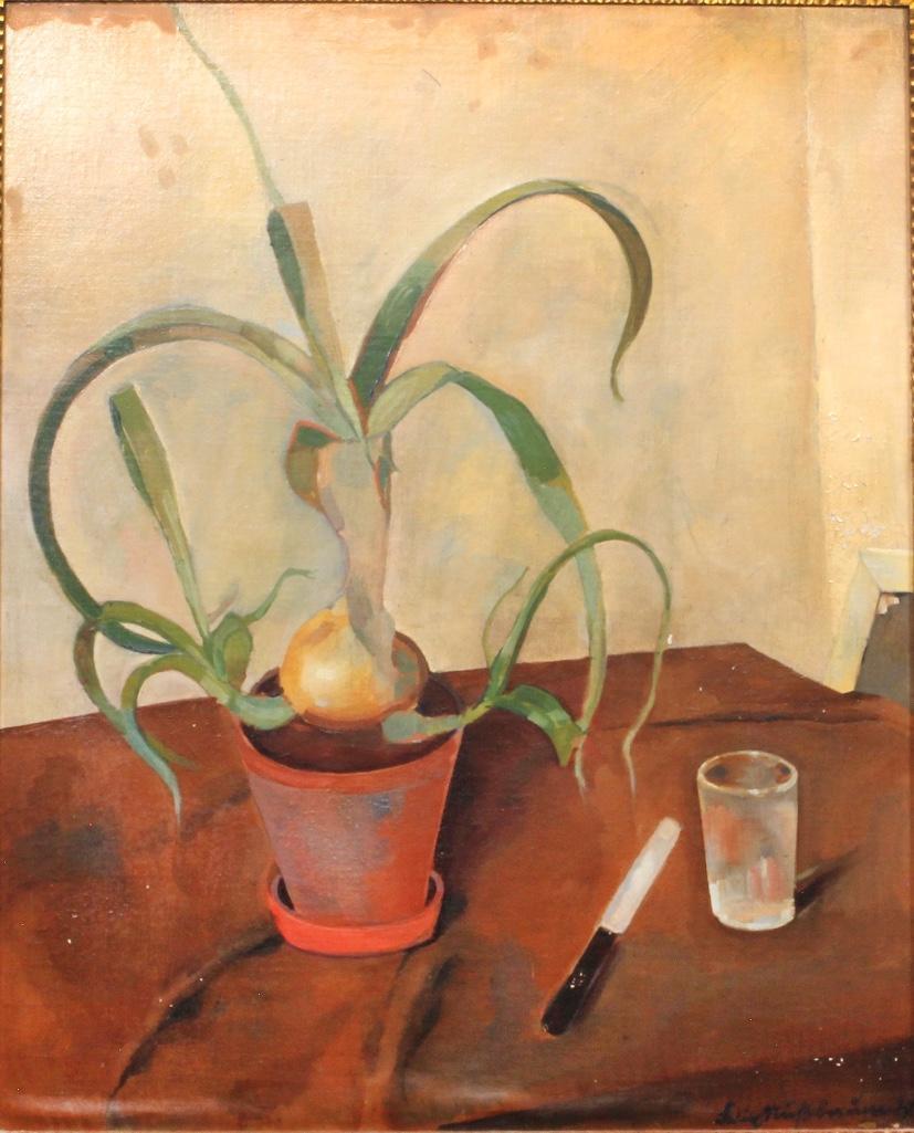 Illegibly Signed Oil on Canvas Still Life (1 of 6)