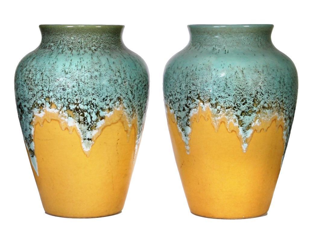 Two Large Glazed Ceramic Jardinieres (1 of 5)