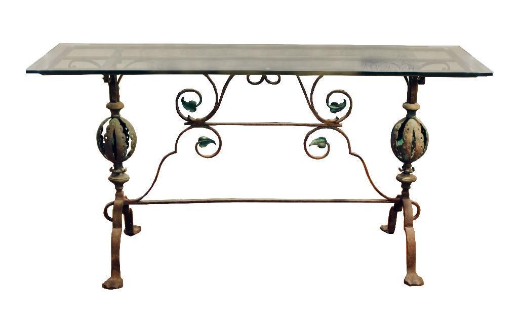 Continental 19th C. Wrought Iron Trestle Table (1 of 4)