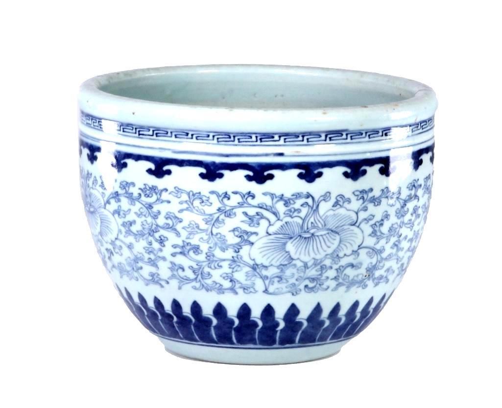 Chinese Qing Dynasty Blue & White Pot (1 of 5)