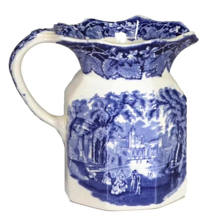 Mason's Blue & White Vista Ironstone China Pitcher (1 of 6)